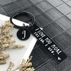 OUMILAN I Love You More Couple Keychain with 26 Initials