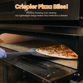 9” Pizza Turning Peel - Pizza Turner - Restaurant-Grade Aluminum Perforated Pizza Peel Lightweight Metal Outdoor Pizza Oven Accessories