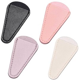 4 Piezas Fundas Protectoras de Cuero para Tijeras Pequeñas, Tamaño Compacto - Seguridad para Tijeras de Cejas, Cuidado Personal y Uso Diario