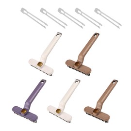 KINHARD Pack of 6 360° Rotating Cleaning Brushes, Multifunctional Gap Cleaning Brushes, 3-in-1 V Shaped Bristles Cleaning Brush, Wall Brush, Scrubber Brush for Bathroom Tile Floor