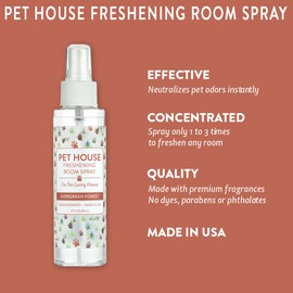 One Fur All Pet House Freshening Room Spray - Evergreen Forest - Concentrated Air Freshener - Non-Toxic & Pet-Friendly Air Freshener - Pet Odor Eliminator Room Spray