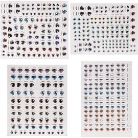 Eyes Stickers, Cute Cartoon Eyes Anime Figurine Dolls Water Stickers, Novelty, for DIY Doll Accessories Scrapbook, Fun Eyeball