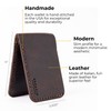 Bandera Folded 2-Pocket Leather Wallet (Espresso)