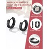 FOCALOOK Men's Earrings Roman Numbers (I to XII) Stainless Steel
