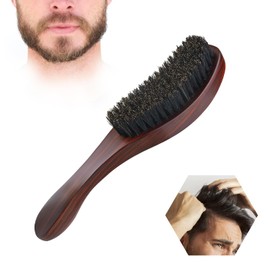 CHENGBAO Cepillo ondulado,cepillo de pelo para hombre, juego de cepillo de cerdas de jabalí (Red)