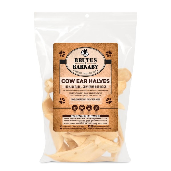 Premium Cow Ears For Dogs, Thick Cut & All-Natural Half