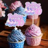 18pcs 10th Birthday Happy Hip Hop Cupcake Topper Set Roller