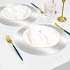 Tomeurperf 60 Pcs Silver Paper Placemats, 13 Inch Disposable Placemat