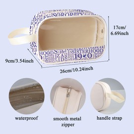 Sorority Utensilien, Geschenk, Sorority-Geschenk, feinere Damen-Kosmetiktasche, Schwesternschaft, Make-up, Reißverschlusstasche, Dove Mb UK, 0