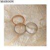 MAROON Silver 925 Simple Ball Layered Guard Ring 1ea, Color#$%Size:Rose Gold-9