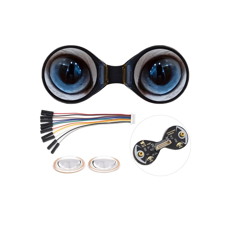 waveshare 0.71inch Double Eye Round LCD Display Module 160×160 Resolution