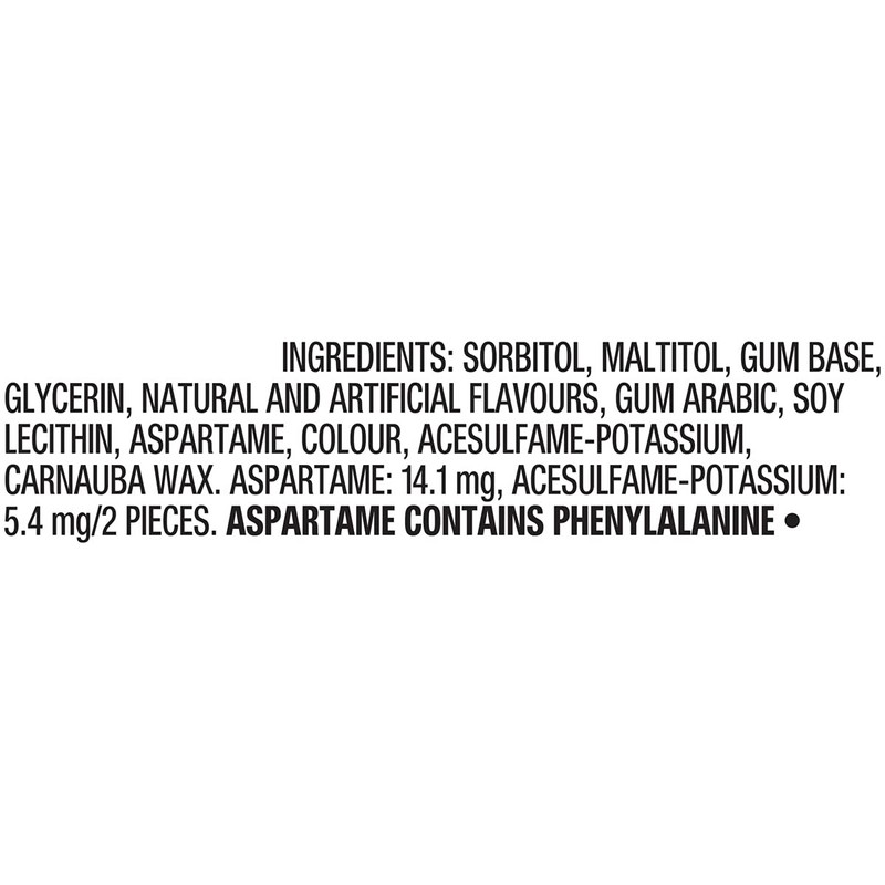 Excel Sugar-Free Gum, Spearmint, 6x60ct, 360 Pieces {Imported from Canada}