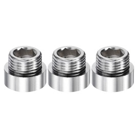 M METERXITY 3 Pack Nickel Plated Brass Male to Female Nipple Pipe Fitting Extension, Apply to Outdoor/Faucet/Industrial (G1/2 Thread, 20mm Length)