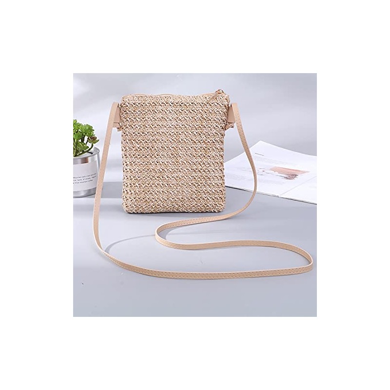 Straw Plait Small One Shoulder Slanted Bag Coin Purses Casual