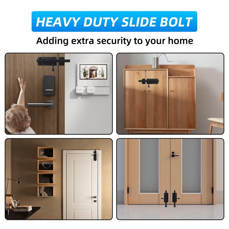 Barrel Bolt Latch, 6.3" Heavy Duty Gate Latch Slide Lock