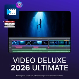 MAGIX Video deluxe Ultimate 2026 - Videobearbeitung für alle | Videobearbeitungsprogramm | Videoschnittprogramm | für Windows 10/11 PC | 1 Download Lizenz für 2 Geräte