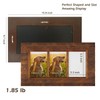 EosGlac Collage Picture Frame 4x6 3 Openings, Wood Plank Design