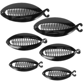6 Uds Pinzas Para El Cabello Francesas De Plátano De De Caballo - Pinzas De Pelo De Resina Banana Clincher