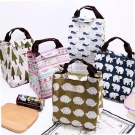 Linen Waterproof Eco Insulated Bag 1P Picnic Lunch Bag