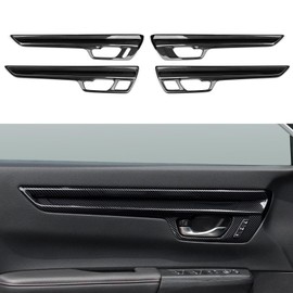BRMYL Inner Door Bowl Handle Decals for 2023 2024 Honda CR-V Accessories CRV ABS Carbon Fiber Interior Stickers