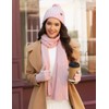 Xnova Hat and Scarf Set for Women Ladies 5Pcs,Winter Knitted