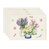 Artoid Mode Spring Set of 4 Placemats, Flower Vase, Tulip,