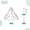 uxcell 8 Set Acrylic Corner Bracket, 3-Hole Triangle Corner Connector