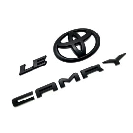 Toyota NEW 3PS 2018-2024 TOYOTA CAMRY LE MATTE Black EMBLEM OVERLAY KIT 8th gen CAMRY