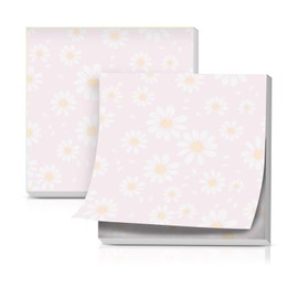 AFYEWKC Sticky Notes 3x3 Inches, Cute Self-Stick Pads, Funny Self-Sticky Note Pads for Office, Home, Organization Pink Daisy Floral