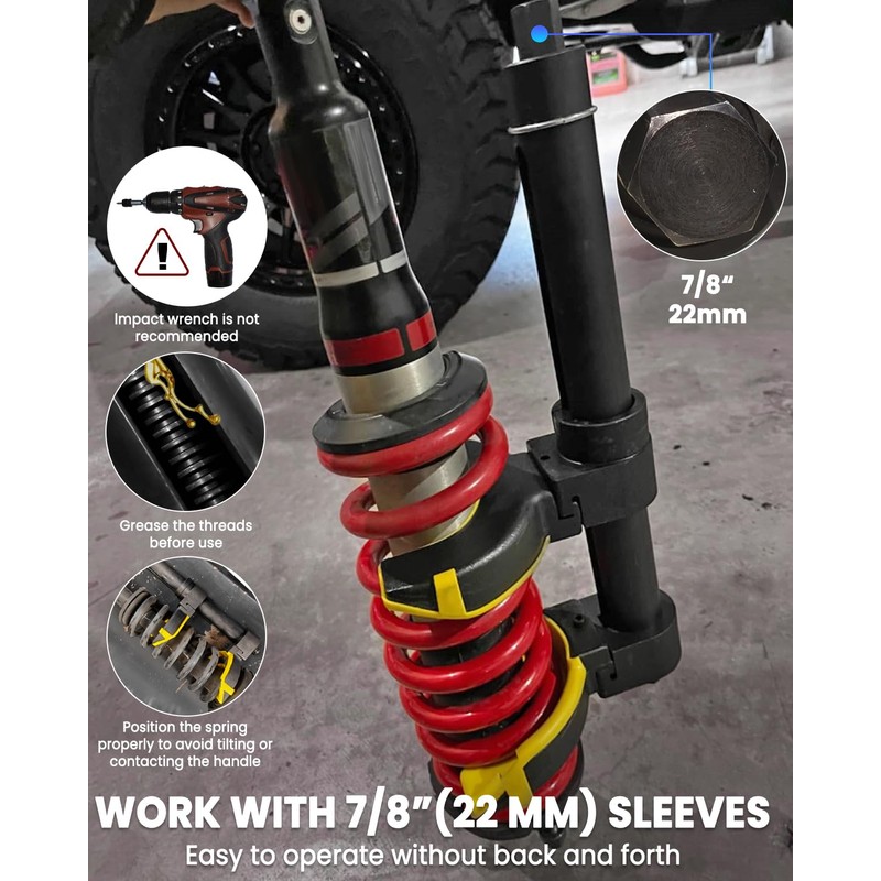 SIXIWANZI Universal Spring Compressor Tool, Heavy Duty Coil Spring Compressor