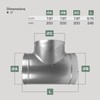 Vent Systems 8'' Inch T Shape Duct Connector 3 Way
