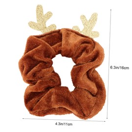 VICASKY 1pc Christmas Antler Hair Hair Rope for Women Cozy Ponytail Holder Festive Holiday Accessory for Parties and Everyday Wear