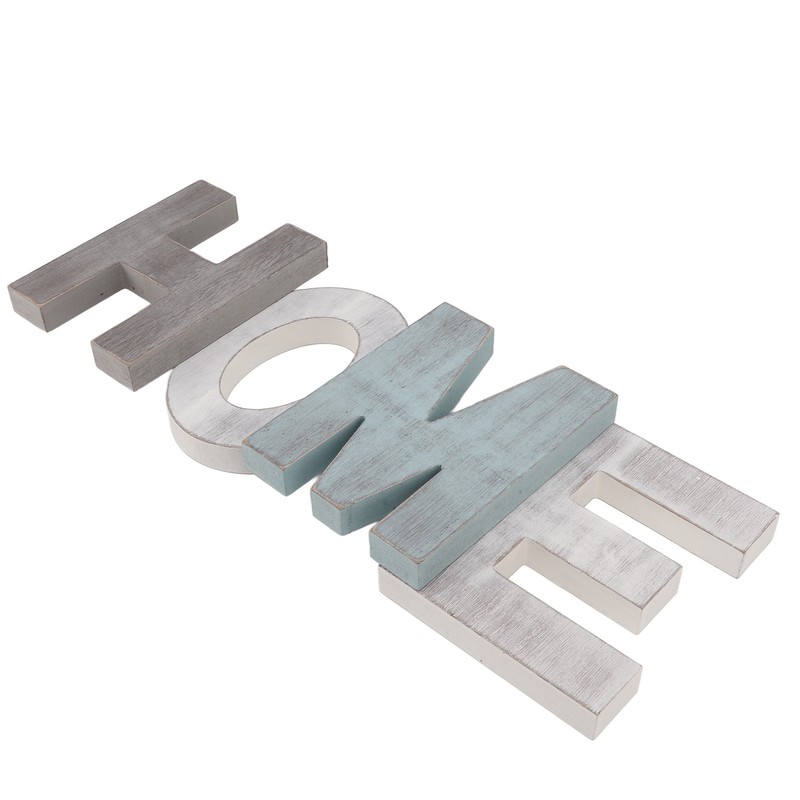 Wood HOME Sign Distressed Retro One Piece Design Exquisite Wooden