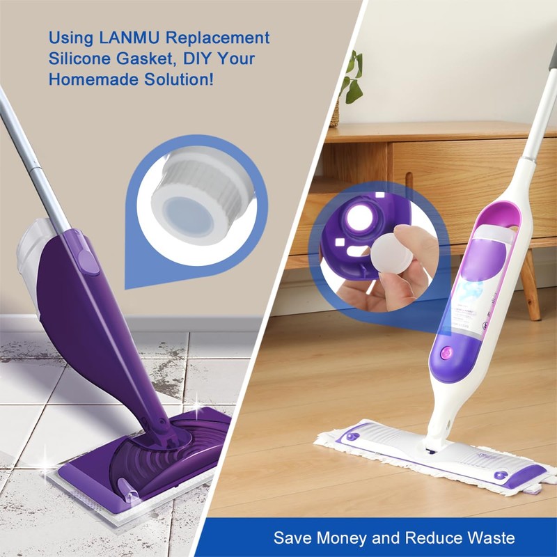 LANMU Bottle Cap Silicone Gasket for Swiffer Wet Jet Power