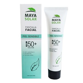MAYA SOLAR Protector Solar Facial FPS 50+ para Piel Sensible 50 ml | Libre de Aroma e Hipoalergénico | Textura Ultra-Ligera, No Grasosa ni Pegajosa | 