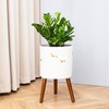 nacltlo 12 Inch Planter,Plant Pot with Stand for Indoor Plants,Large