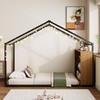 Harper & Bright Designs Twin Size Metal Bed House Bed