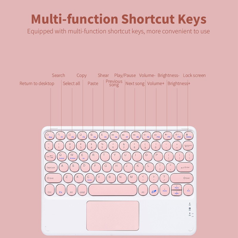 BT Keyboard Mouse Combo BT3.0 Wireless Rechargeable Keyboard Ergonomic Mouse