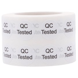 Quality Control QC Tested Stickers | 13 mm 0.5" Inch Round | 1000 Pack