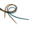 Real Feather Hair Extensions 3 Pack + Rings/Loop (Aqua Auburn)
