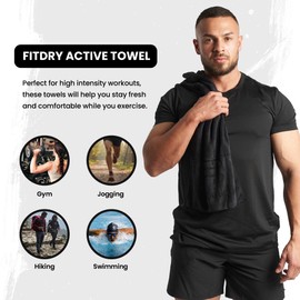 FitBoutique Gym Towel Fast Drying & Absorbent Microfiber Sports Towels Workout Sweat Towels for Fitness | Yoga | Any Sport
