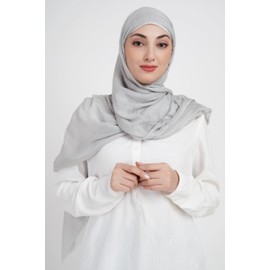 Cape Merino Soft Hijab Scarf 100% Modal | Lightweight | Breathable For Women (Pack Of 1, Silver Gray)