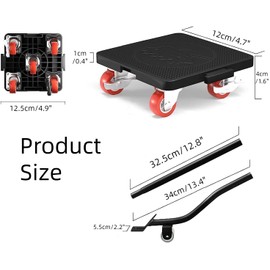 Heavy Furniture Mover Dolly Set with Lifter, 360° Rotation 5-Wheel Furniture Dollies, 400kg/800Lbs Capacity Heavy Stuff Moving Tool Set