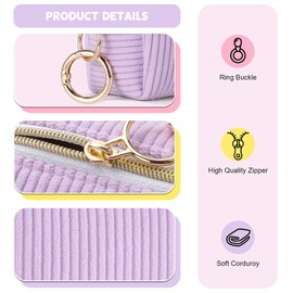 Small Cosmetic Bag Make Up Bag for Handbag Women Ladies Mini Cosmetic Bag Cord Makeup Bag Portable Travel Toiletry Bag for Toiletries with Zip Organiser Birthday (Beige), E-black, Cosmetic bag