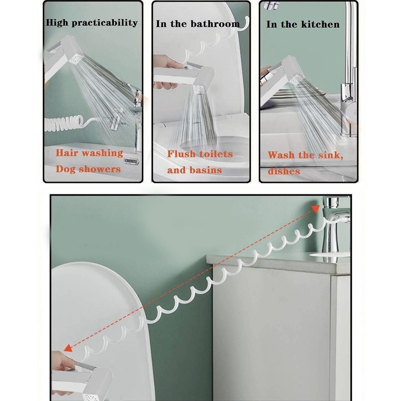 G1/2 150pa Sink Faucet Hose Nozzle Copper Portable Shower Sprayer
