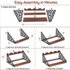 TRSPCWR 4-Bottle Rustic Countertop Wine Rack