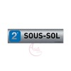 AUA SIGNALETIQUE - Plaque de porte Aluminium brossé imprimé AluSign