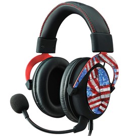 MightySkins Skin Compatible with Kingston HyperX Cloud II Gaming Headset - Flag Drips | Protective, Durable, and Unique Vinyl Decal wrap Cover | Easy to Apply, Remove | Made in The USA