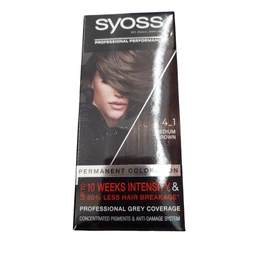 Syoss Hair Colour, 4-1 Medium Brown, Pack of 3 (3 x 115 ml)