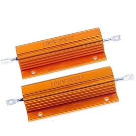 Yohii Wirewound Resistors 100 Watt 20 Ohm Aluminum Case Chassis Mounted Resistor - 2pcs- (G7.23)